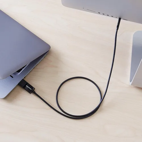 Vista 7 de Amazon Basics Cable USB-C a DisplayPort bidireccional, 3 pies, negro