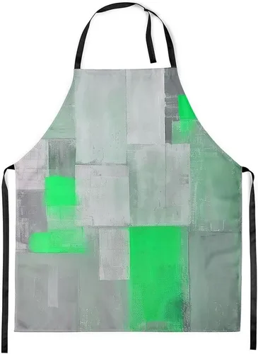 Vista 39 de jejeloiu Delantal de lunares rojos y blancos para mujeres y hombres, de 26 x 31 pulgadas, diseño retro de lunares