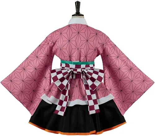 Vista 3 de LoliMiss Kamado Nezuko Kimono Uniforme Anime Cosplay Disfraz Halloween