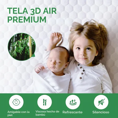 Vista 2 de Protector de colchón Queen impermeable, refrescante, tela transpirable de viscosa 3D, bolsillo profundo de 8-18 pulgadas, lavable, sin ruido
