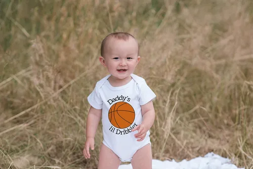 Vista 3 de 7 Comido 9 Ropa Bebé Niño Daddy's Lil Dribbler Baloncesto Onepiece