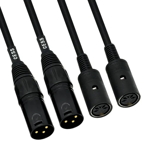Vista 6 de CNCESS CESS-279 DIN - Cable adaptador MIDI hembra de 5 pines a XLR macho de 3 pines, cable convertidor de 6 pulgadas para sintetizadores, teclados