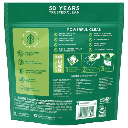Vista 2 de Palmolive Essential Clean - Jabón líquido para platos, manzana y pera, 14.2 onzas