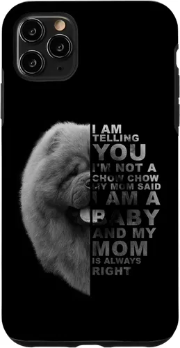 Vista 13 de Funda para iPhone 12 mini My Mom Said I am a Baby Chow Dog Mommy Mother Day