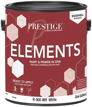 Vista 8 de PRESTIGE Paints Elements - Pintura interior e imprimación en uno, cáscara de huevo, 1 galón, gris cabo