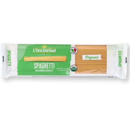 Vista 7 de L'Oro Del Sud Pasta Capellini orgánica, 100% trigo duro, (16 oz x 4 unidades) Pasta italiana hecha con trigo duro de alta calidad, orgánico USDA