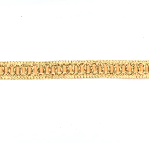 Vista 24 de Recorte trenzado de poliéster de 6.5 yardas, ribete de trenza de 0.8 in/0.79 pulgadas de diámetro, decoración de tela para coser y manualidades Beige