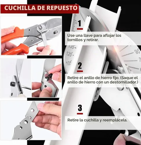 Vista 6 de Hilitchi Cortador de inglete multiángulo mejorado que corta 45 a 135 grados, herramienta de corte para pequeños trabajos de inglete y proyectos