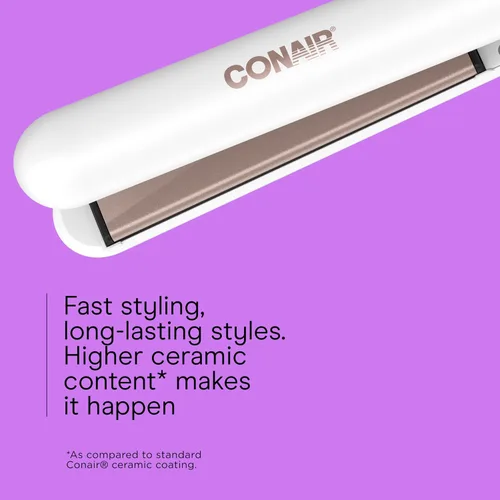 Vista 3 de Conair Plancha para el cabello, doble cerámica, platos extralargos de 1