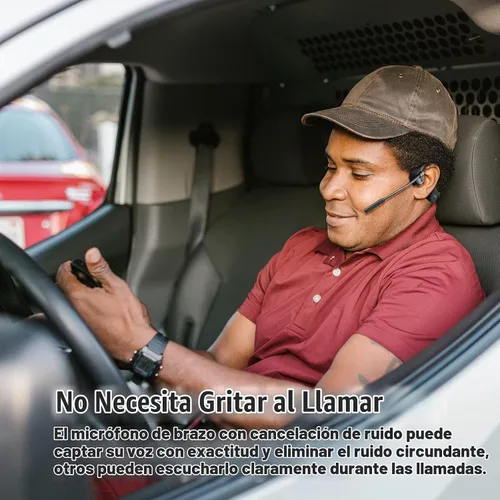 Vista 4 de Auriculares de conducción ósea Bluetooth con micrófono Auriculares inalámbricos Auriculares inalámbricos con cancelación de ruido Auriculares