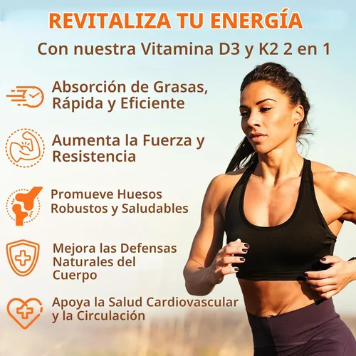 Vista 5 de Vitamina D3 K2 de 10000 UI – 240 cápsulas blandas de aceite de coco virgen, suplemento complejo de vitamina D y K 2 en 1, cápsulas blandas de apoyo