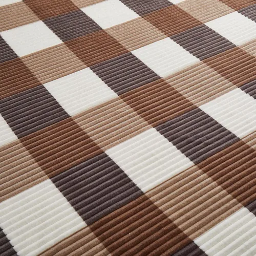 Vista 7 de PU MEI Manta Sherpa Individual a Cuadros Gruesa para Cama, 60"*80" Franela Súper Suave Difusa Forro Polar Reversible Terciopelo Afelpado Manta