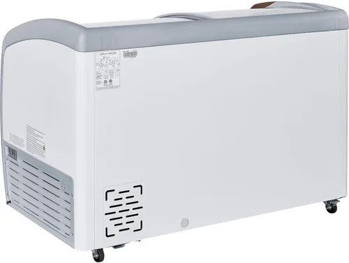 Vista 5 de Nexel Congelador de helado, tapa de vidrio curvada, 49"W