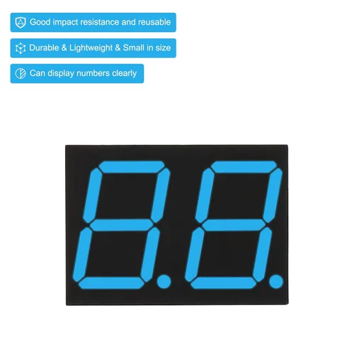 Vista 5 de PATIKIL Tubo digital con pantalla LED, paquete de 5 unidades de cátodo común 7 segmentos 10 pines 2 bits 3.3 V módulo de pantalla LED para placa