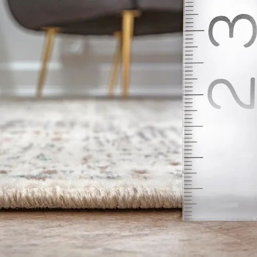 Vista 2 de nuLOOM Tanith - Alfombra decorativa vintage de medallones, 2 x 3, color crema