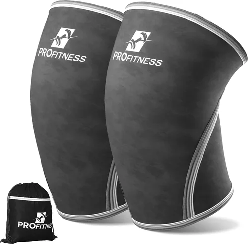 Vista 7 de Rodilleras ProFitness para levantamiento de pesas para hombres y mujeres - Rodillera de neopreno premium de 7 mm para levantamiento de pesas