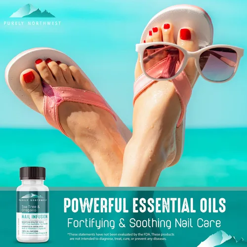 Vista 6 de Solución de uñas de hongos 100% natural extra fuerte para uñas de los pies y las uñas: renueva uñas gruesas, rotas y descoloridas hechas por Purely