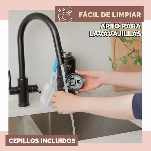 Vista 8 de Canvic DualSip - Botella de agua de acero inoxidable aislada al vacío de 32 onzas, 2 tapas a prueba de fugas (pajilla y pico), boca ancha, sin BPA