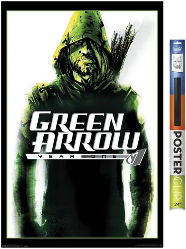 Vista 19 de Trends International DC Comics - Póster de pared con diseño de flecha verde, año uno, 14.725 x 22.375 pulgadas, versión enmarcada de madera