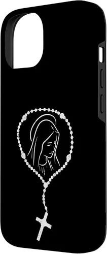 Vista 5 de iPhone 16 Rosario Virgen María Dios Jesús Fe Religioso Católico Estuche de Regalo