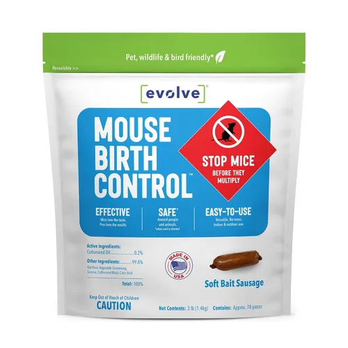 Vista 12 de Evolve Mouse - Salchichas de cebo blando anticonceptivo – 1.5 libras Control de población de ratón basado en la ciencia Gestión de población