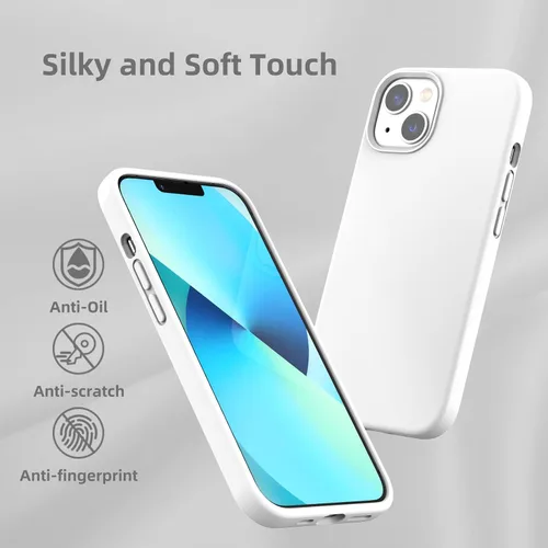 Vista 122 de Funda de silicona líquida compatible con iPhone 12 Pro Max 6.7 pulgadas, funda de gel de protección completa con forro de microfibra, funda