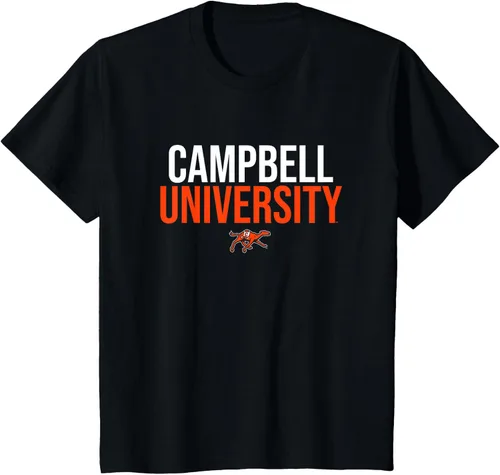 Vista 4 de Camiseta apilada Campbell University Fighting Camels, Negro