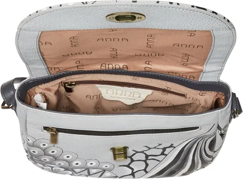 Vista 5 de Anna by Anuschka Hand Painted Leather Women's Flap Crossbody