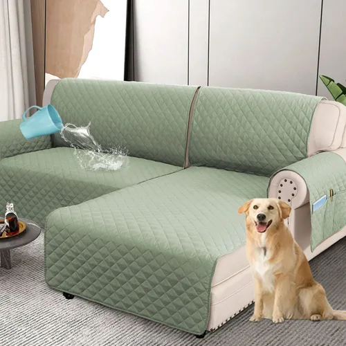 Vista 20 de H.VERSAILTEX Fundas de sofá 100% impermeables para sofá seccional, fundas de sofá seccional de 2 piezas, funda de sofá seccional en forma de L