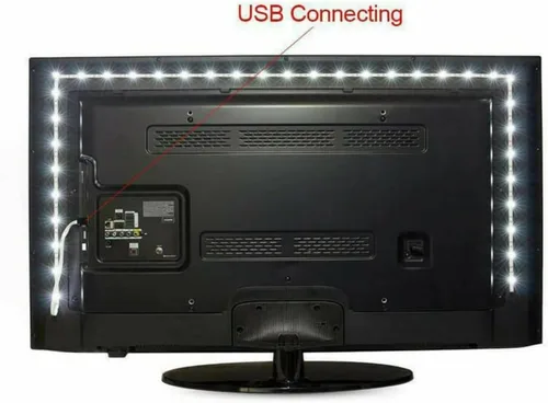 Vista 9 de asky Tira de luz LED DC de 5 V, luces USB que cambian de color, retroiluminación de TV RGB + control remoto (1.6 ft)