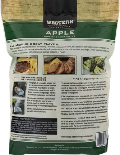 Vista 7 de Ultimate Western BBQ - Paquete variado de chips de madera para ahumar (3) - Sabores de manzana, nuez y cereza