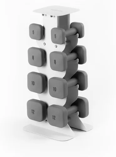 Vista 23 de WeGym SafeGrip - Mancuernas cuadradas con asas antideslizantes, pesas libres estéticas para entrenamientos en casa, diseño estable que evita rodar