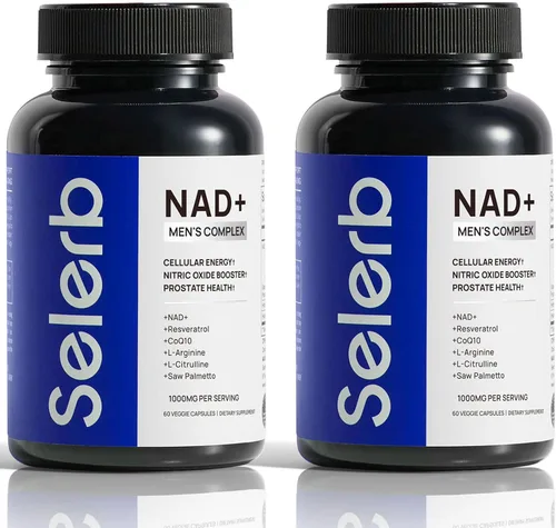 Vista 11 de Selerb Suplementos NAD+ para Hombres – Suplementos de Óxido Nítrico para la Salud de la Próstata para Hombres con Resveratrol, CoQ10, L Citrulina