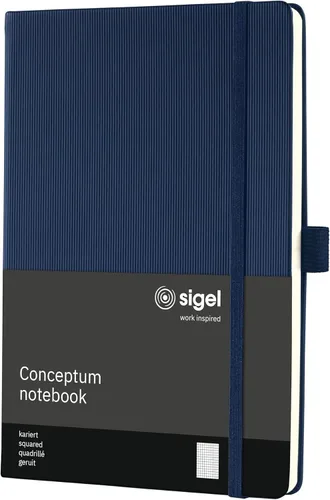Vista 19 de Sigel Cuaderno CO120 CONCEPTUM®, negro, Tapa dura, liso con hoja guía rayada, aprox. A5, con numerosas características