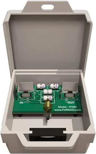 Vista 2 de Protector contra sobretensiones Ethernet para exteriores (paquete de 2) PoE+ Gigabit