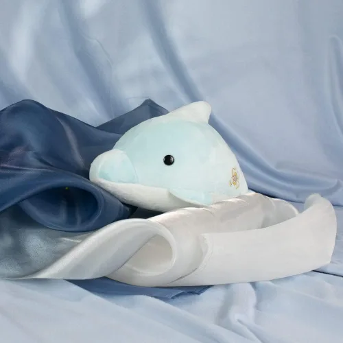 Vista 6 de Bellzi Lindo juguete de peluche de delfín bebé, adorable juguete suave de delfín y regalos, regalo perfecto para niños, bebés, niños pequeños