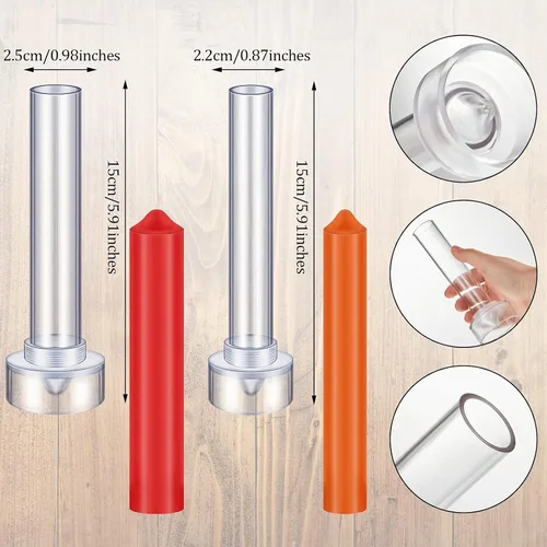 Vista 3 de Molde de vela cónica de 2 piezas para hacer velas de emergencia y velas de mesa con mechas de alambre, kit de herramientas