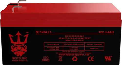 Vista 2 de Batería de repuesto Neptune de 12 V 3.4 AH para cortacésped Toro # 106-8397