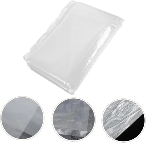 Vista 9 de Funda de sofá transparente gruesa de material de polietileno para sofá de dos plazas pequeños, lavable, a prueba de polvo, protector de muebles