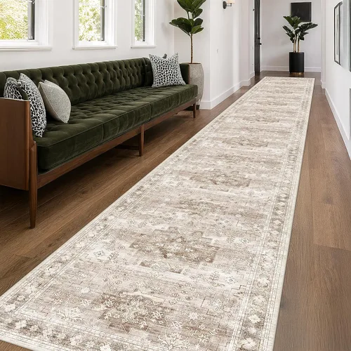 Vista 82 de Hazo Haus – Alfombra pequeña para entrada, cocina o baño, antideslizante con base de goma, resistente a las manchas y a la decoloración, diseño