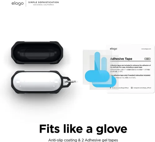 Vista 7 de elago - Funda de armadura sólida compatible con AirPods de tercera generación, compatible con AirPods 3, diseño de absorción de golpes, TPU