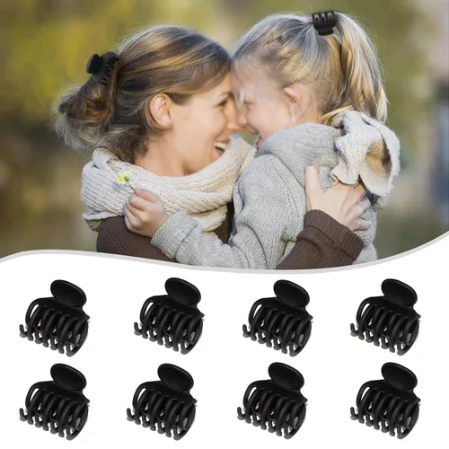 Vista 6 de 8 pinzas de garra para cabello fino para mujeres, pinzas de pelo medio mate de 1.6 pulgadas para cabello fino y grueso, agarre fuerte, pinzas