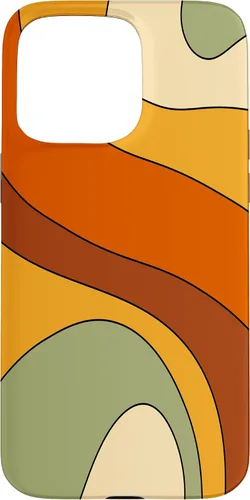 Vista 31 de Retro Liquid Swirl Rainbow 70s Aesthetic Boho Burnt Orange Case for iPhone 17