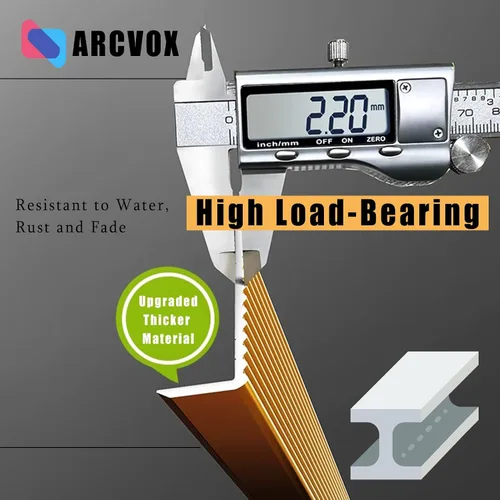Vista 4 de ARCVOX Protector de borde de umbral en forma de L, tiras de transición para pisos resistentes a la suciedad, protector de borde de aluminio