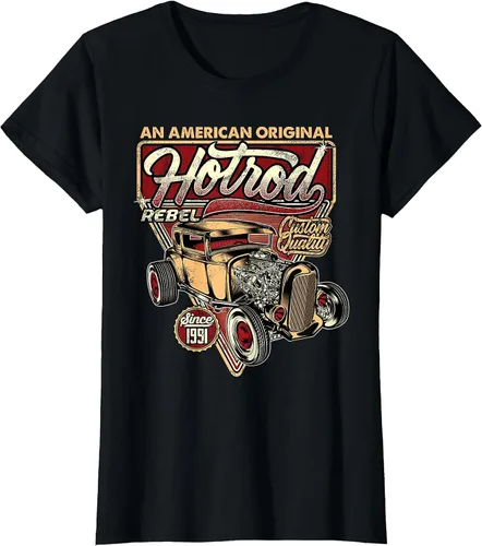 Vista 46 de Camiseta vintage Hot Rod Speed and Power para hombre Asphalt Grey