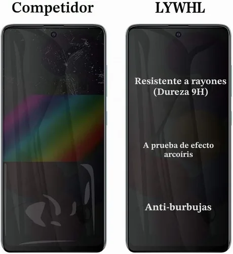 Vista 7 de [Paquete de 2] para Samsung Galaxy S20 FE / A53 / A52 / A51 Protector de pantalla de privacidad de vidrio templado antiespía