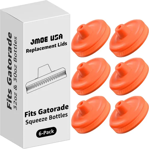 Vista 8 de Jmoe USA Tapa mejorada para botella de agua Gatorade Se adapta a versiones exprimibles de 32 onzas y 30 onzas Válvula de flujo más rápido
