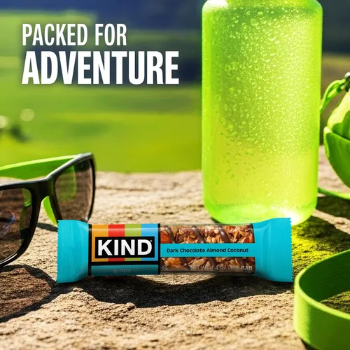 Vista 5 de KIND - Barras de nueces, chocolate oscuro, almendras y coco, de 1.4 onzas, libres de gluten, con bajo índice glucémico, 0.11 onzas de proteína, 60