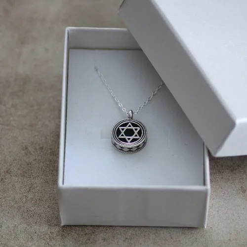 Vista 8 de Colgante de plata de ley con estrella de David, collar de estrella de David, dije de estrella de David, collar religioso, joyería unisex, joyería