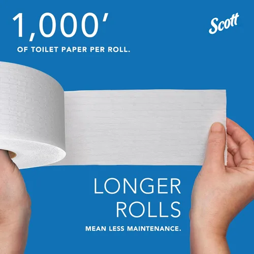 Vista 7 de Scott Professional - Rollo de papel higiénico jumbo, a granel, 4 rollos x 1000 pies (03148)